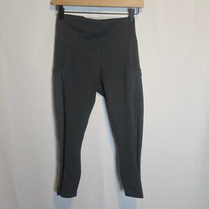 Fabletics Powerhold Leggings‎ Olive Green High Waist Pocket Workout No Size